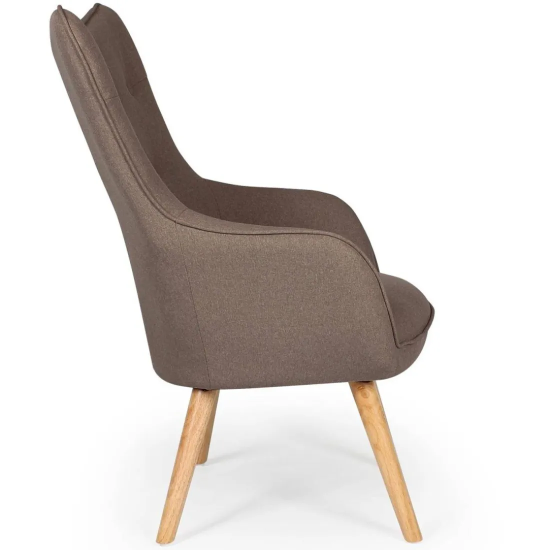 Fauteuil scandinave Tissu Taupe