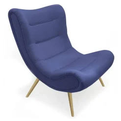 Fauteuil scandinave Tissu Bleu