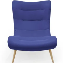 Fauteuil scandinave Tissu Bleu