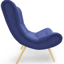 Fauteuil scandinave Tissu Bleu