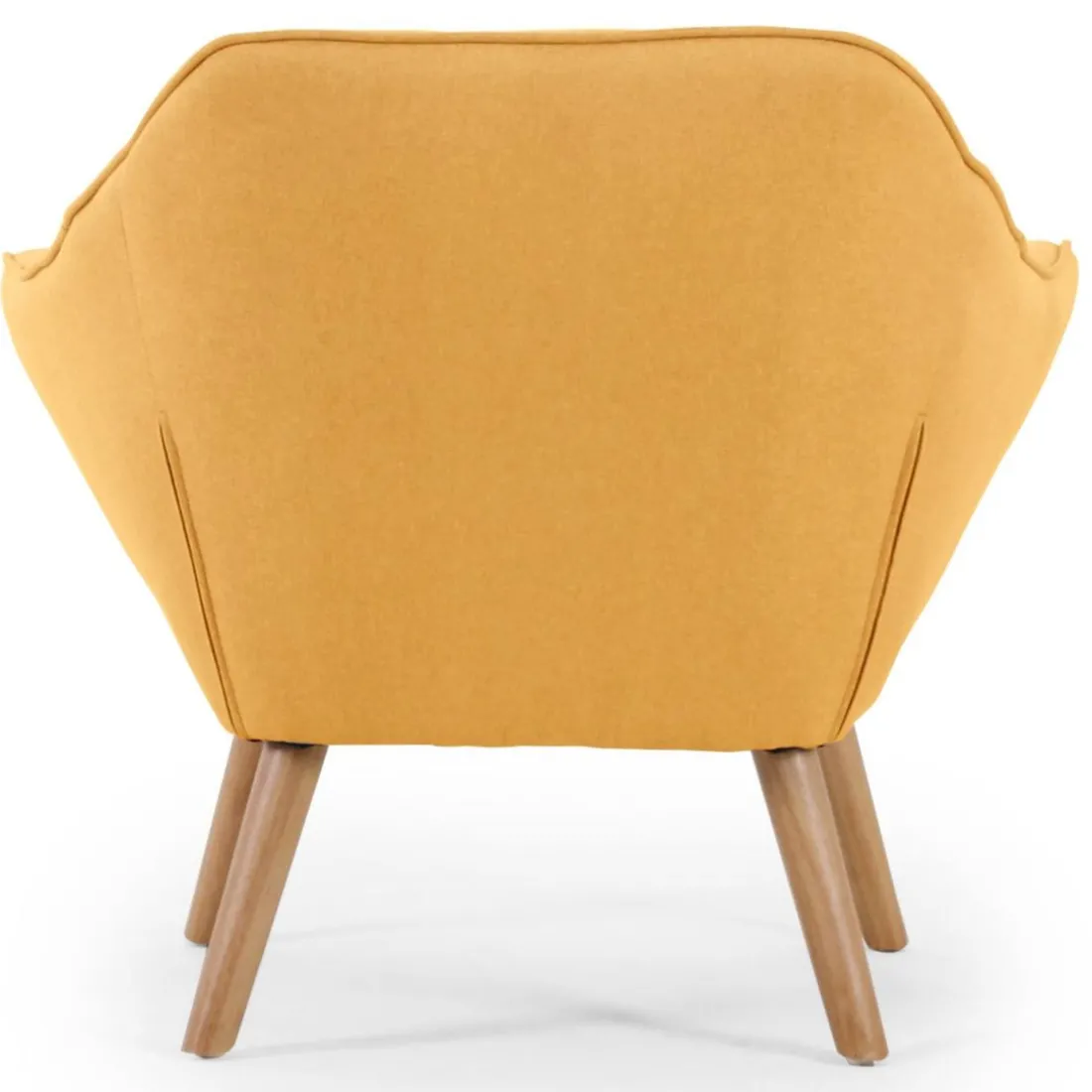 Fauteuil Scandinave ZENTAO Tissu Jaune