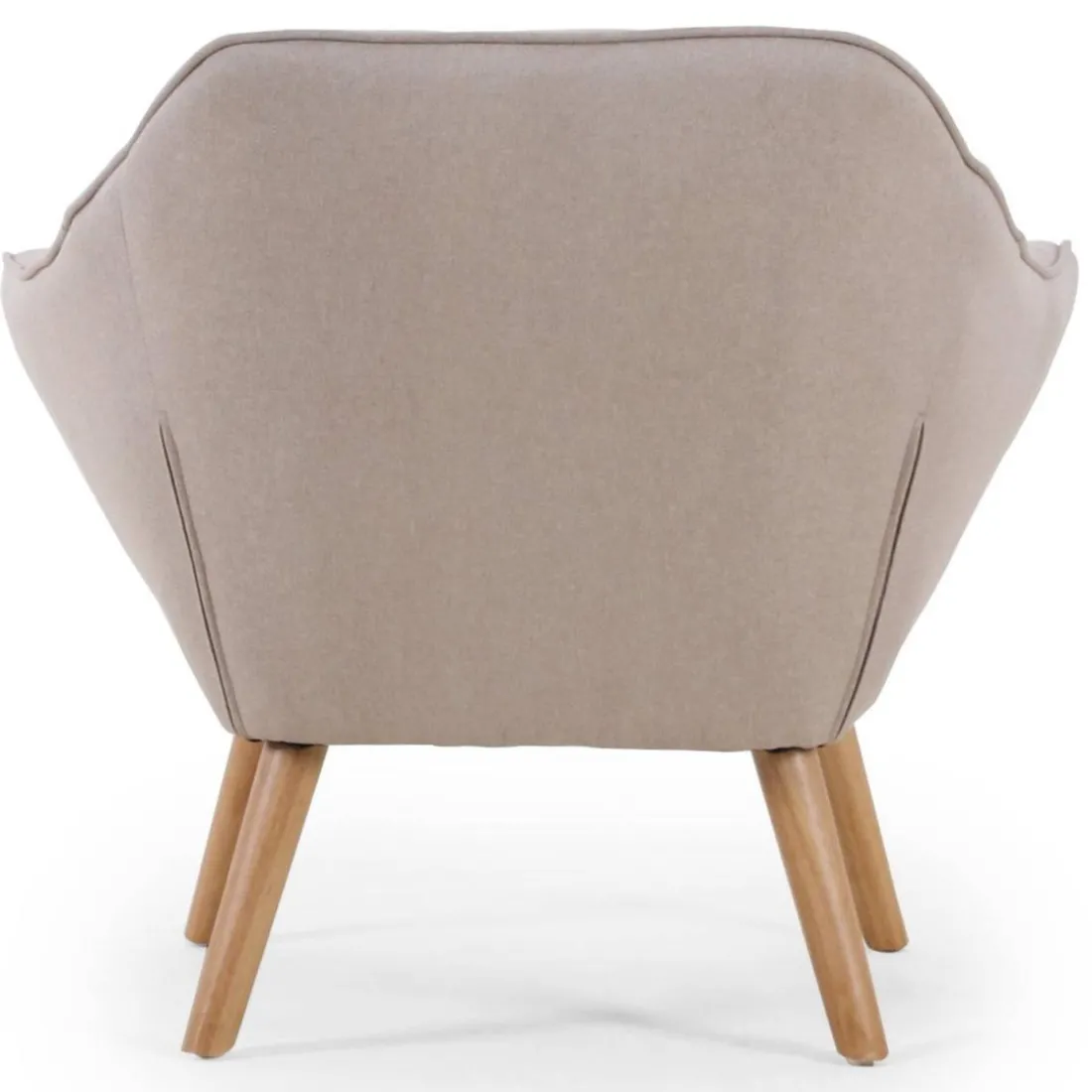 Fauteuil Scandinave Zentao Tissu Beige