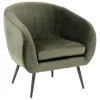 Fauteuil Solaro Velours Vert kaki