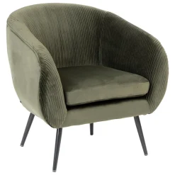Fauteuil Solaro Velours Vert kaki