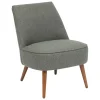 Fauteuil tissu et pieds en bois