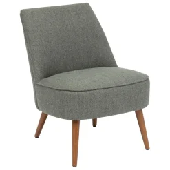 Fauteuil tissu et pieds en bois