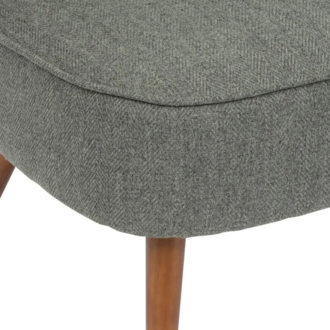 Fauteuil tissu et pieds en bois