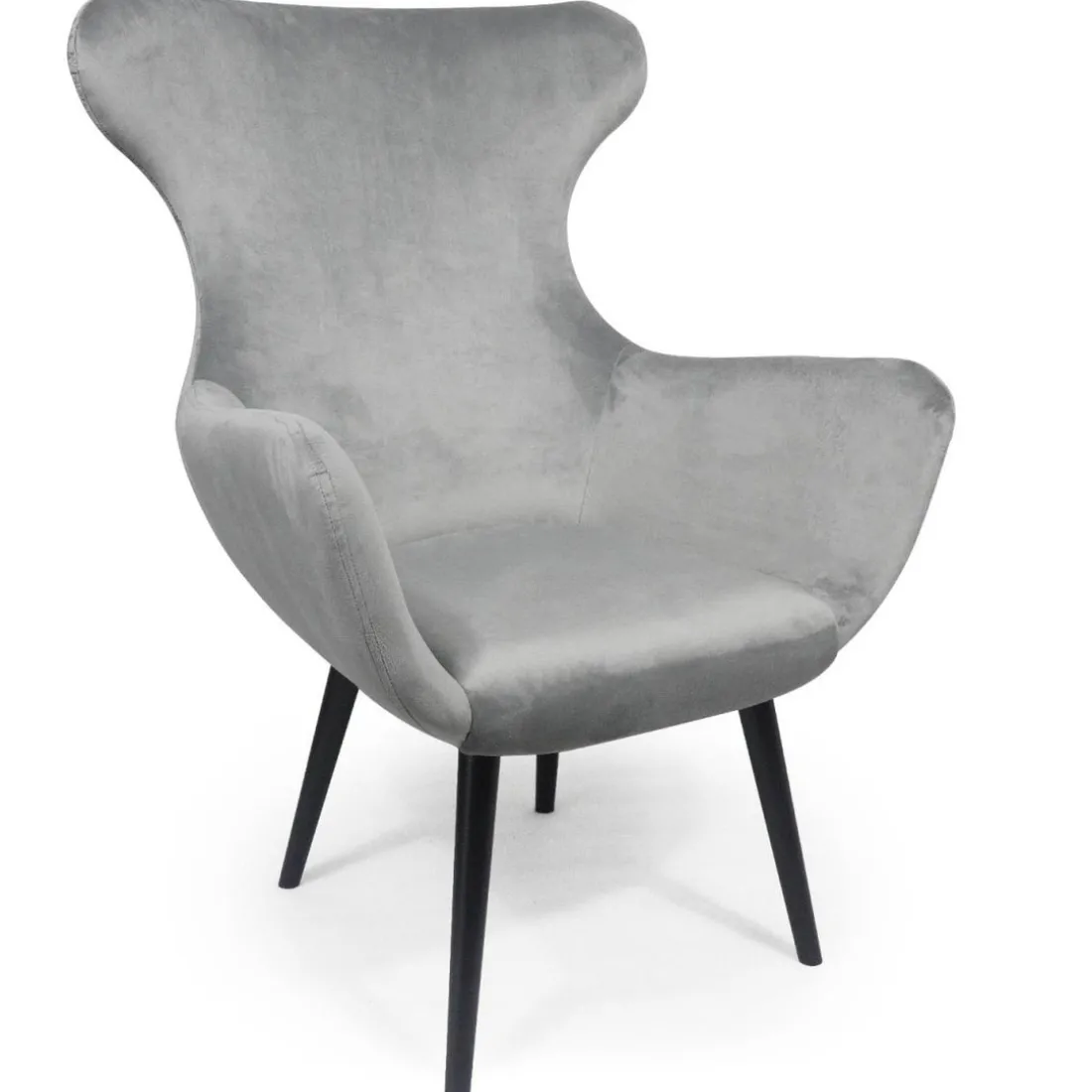 Fauteuil Velours Argent SHEEP