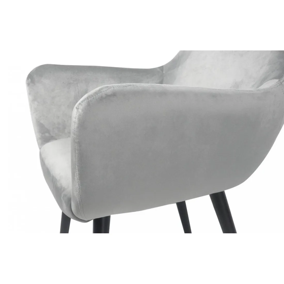 Fauteuil Velours Argent SHEEP