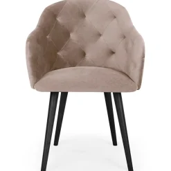 Fauteuil Velours Beige RIONE