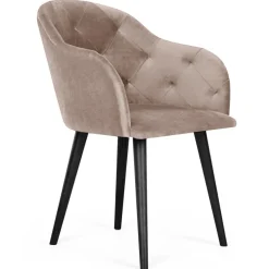 Fauteuil Velours Beige RIONE