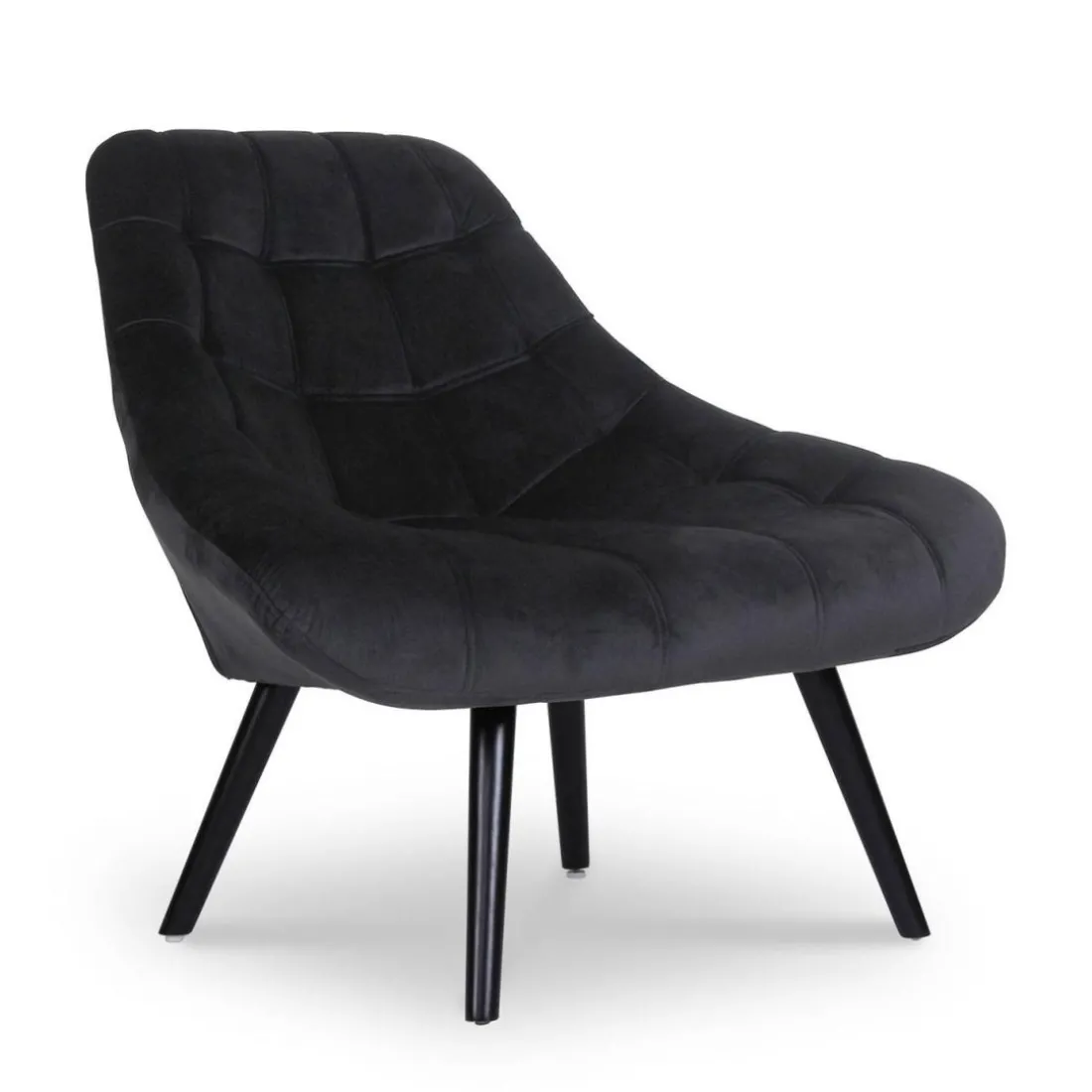Fauteuil Velours Noir