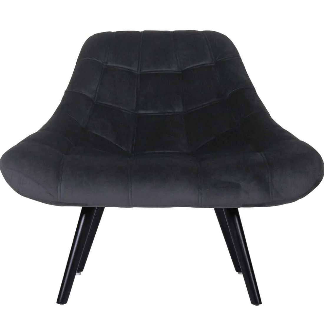 Fauteuil Velours Noir
