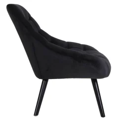 Fauteuil Velours Noir