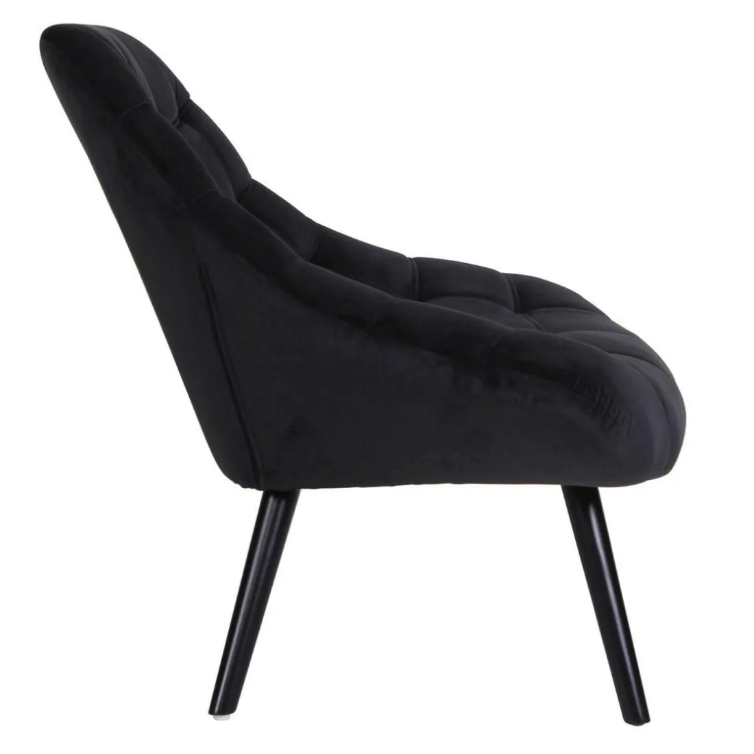 Fauteuil Velours Noir