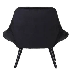 Fauteuil Velours Noir