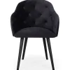 Fauteuil Velours Noir RIONE