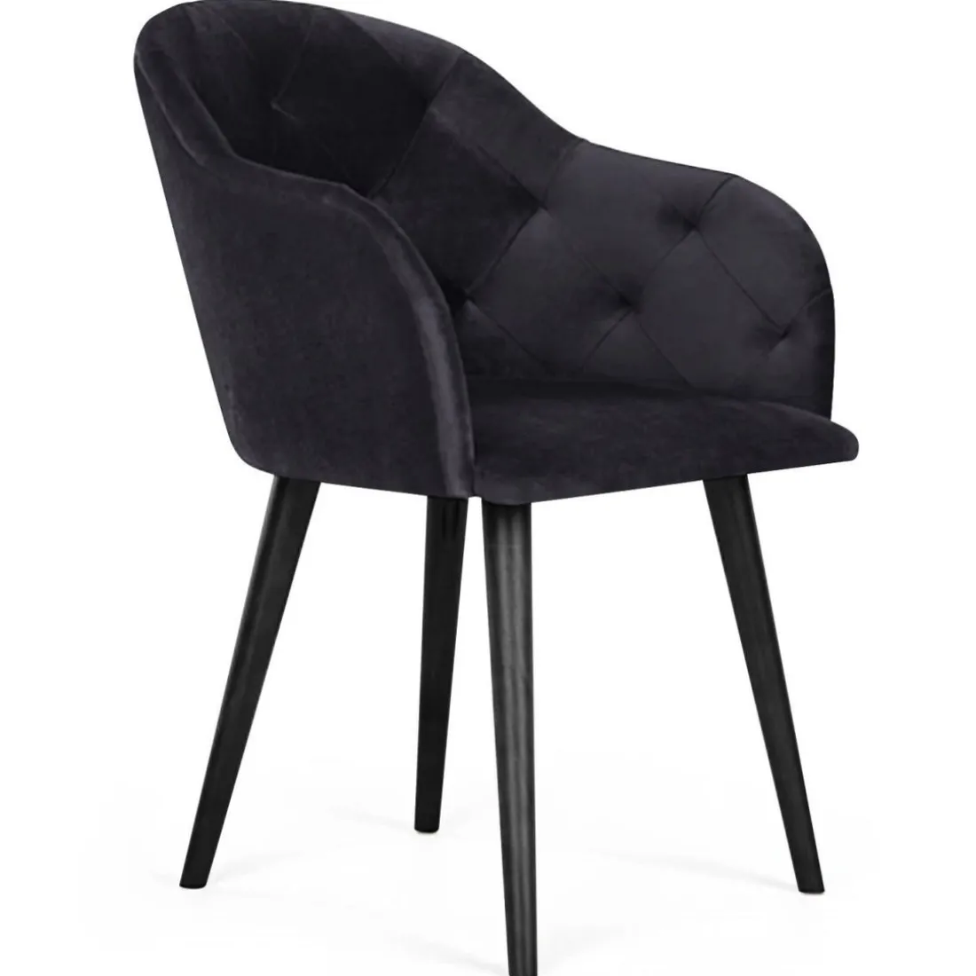 Fauteuil Velours Noir RIONE