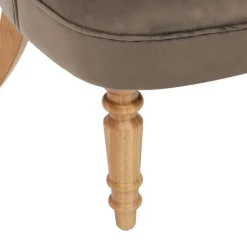 Fauteuil Velours Taupe