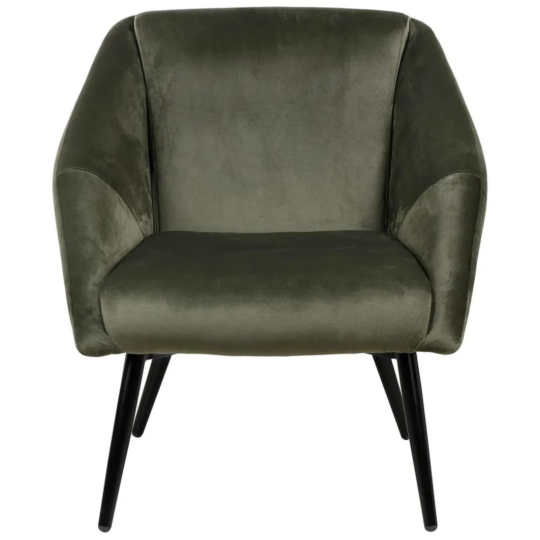 Fauteuil velours vert foncé