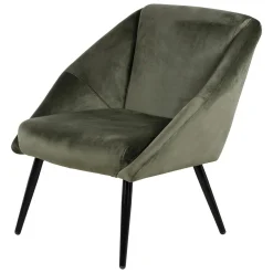 Fauteuil velours vert foncé