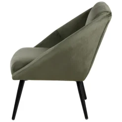 Fauteuil velours vert foncé