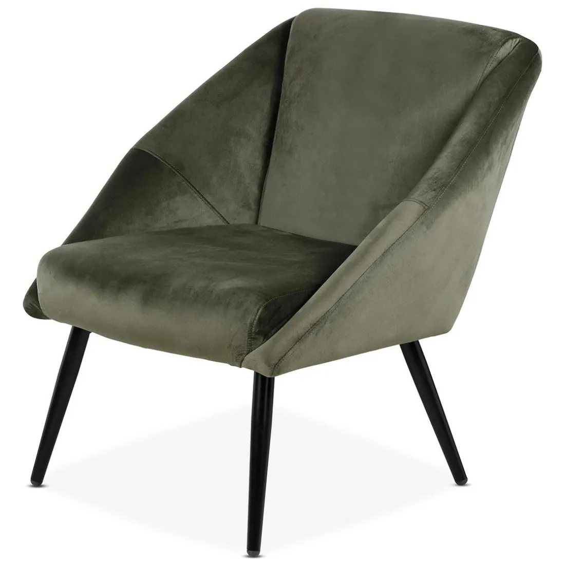 Fauteuil velours vert foncé