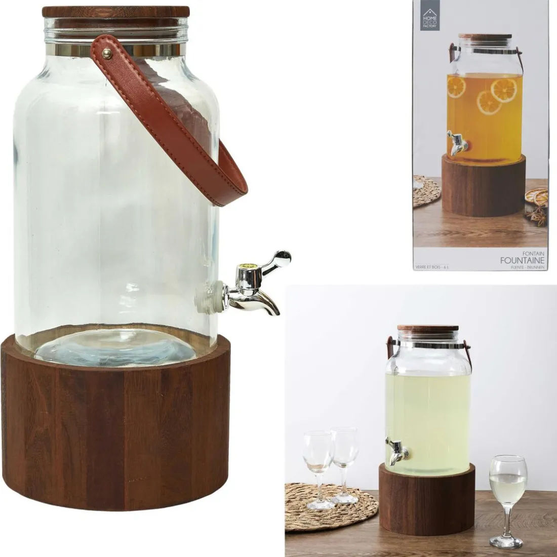 Fontaine 6l Support Bois Et Anse M4