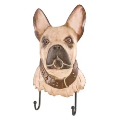 Garderobe murale 2 crochets Bouledogue