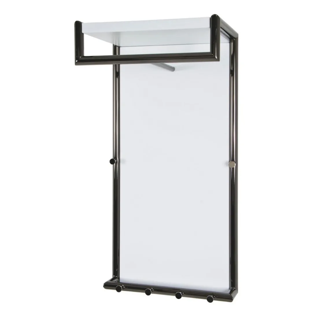 Garderobe murale 6 crochets et tringle Blanc