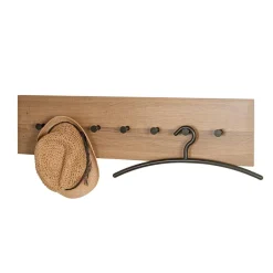 Garderobe murale avec 7 crochets métalliques