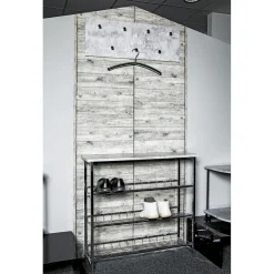 Garderobe murale décor beton modulable 7 crochets