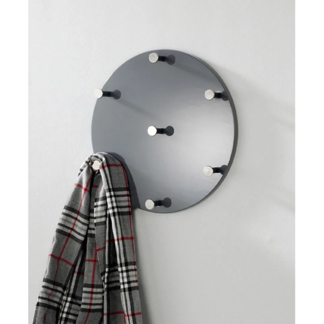 Garderobe murale design 7 crochets acier