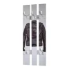Garderobe murale MDF avec impression par Ultra Violet Blouson cuir et 5 crochets en métal optique inox