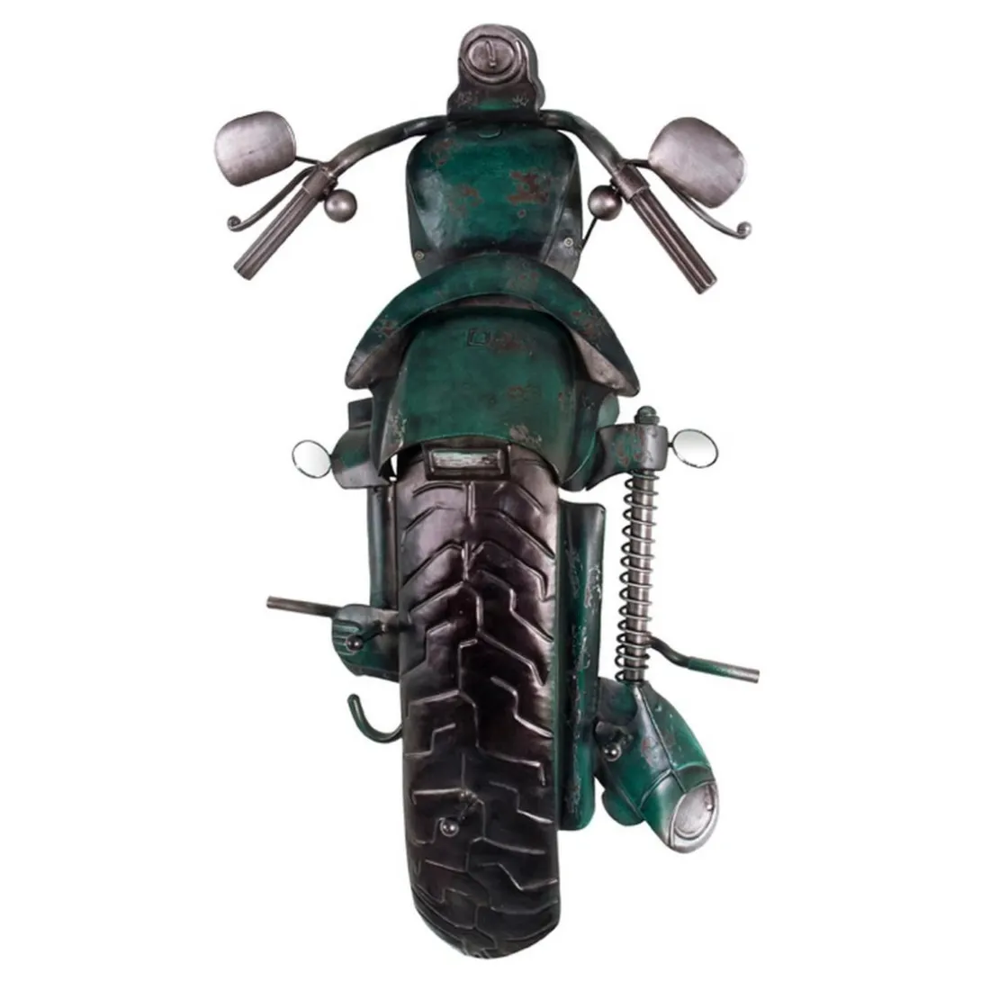 Garderobe murale Motard 3 crochets verte
