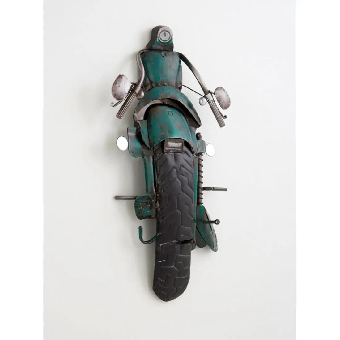 Garderobe murale Motard 3 crochets verte