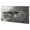 garderobe murale métal chromé foncé en relief AUTO