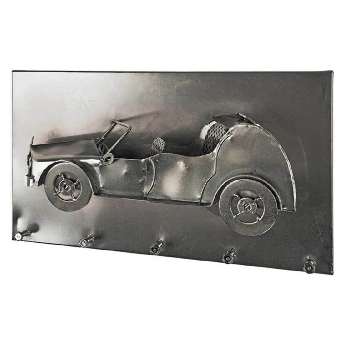 garderobe murale métal chromé foncé en relief AUTO