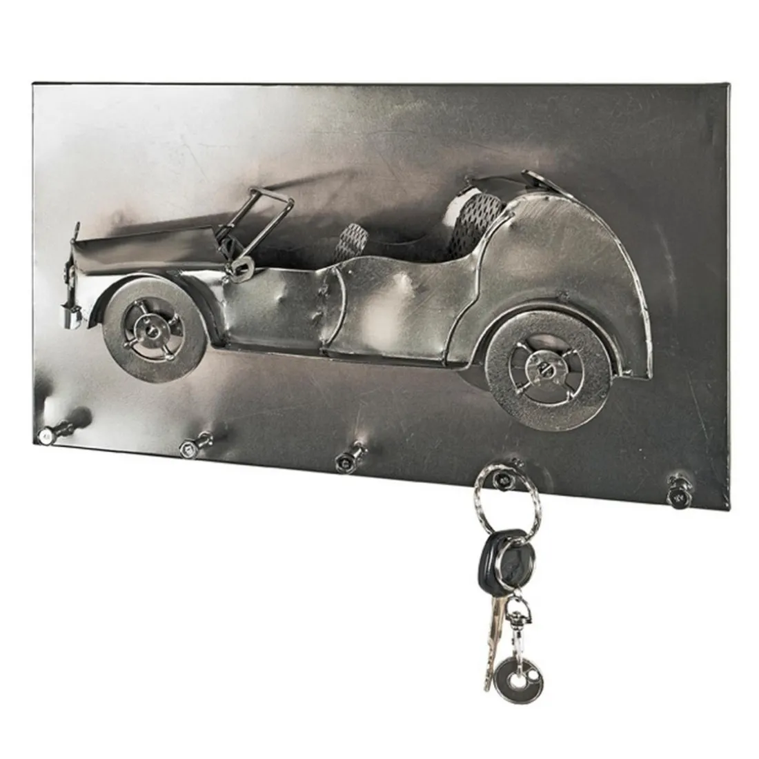 garderobe murale métal chromé foncé en relief AUTO