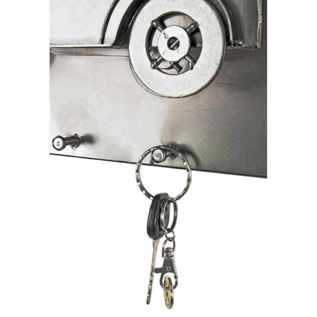 garderobe murale métal chromé foncé en relief AUTO