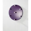 Garderobe murale ronde laquée violet crochet acier chromé