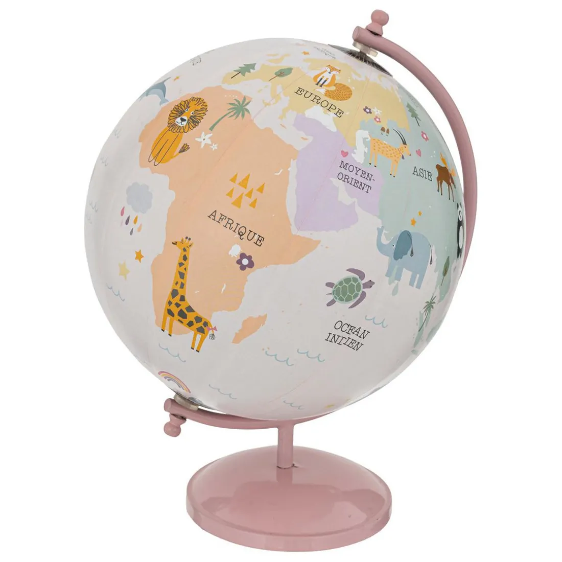 Globe rose en métal