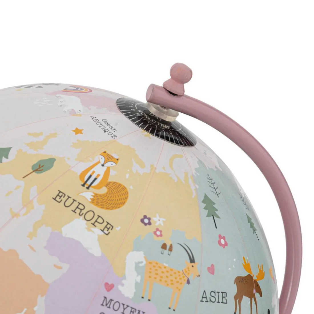 Globe rose en métal
