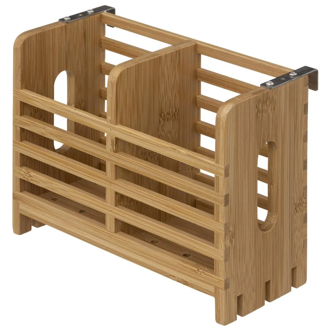 Égouttoir 2 niveaux et couverts bambou
