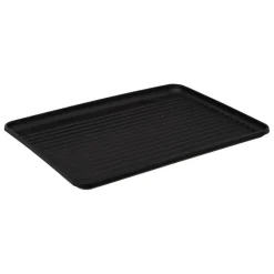 Égouttoir pliant 2 niveaux avec plateau en métal noir