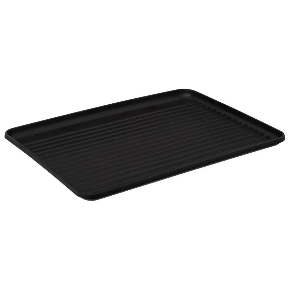 Égouttoir pliant 2 niveaux avec plateau en métal noir