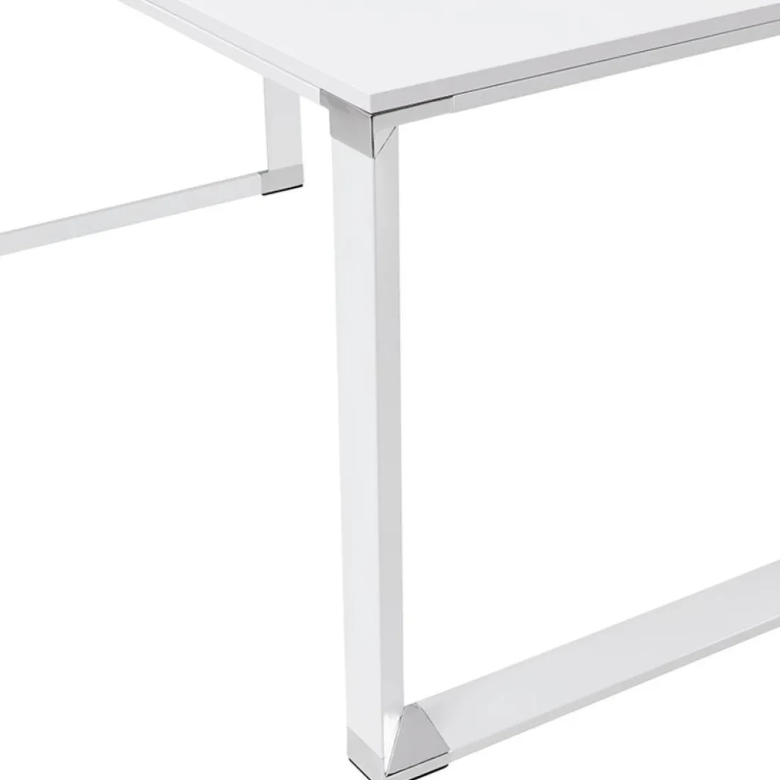 Grand bureau de direction en angle 'XLINE' en bois blanc