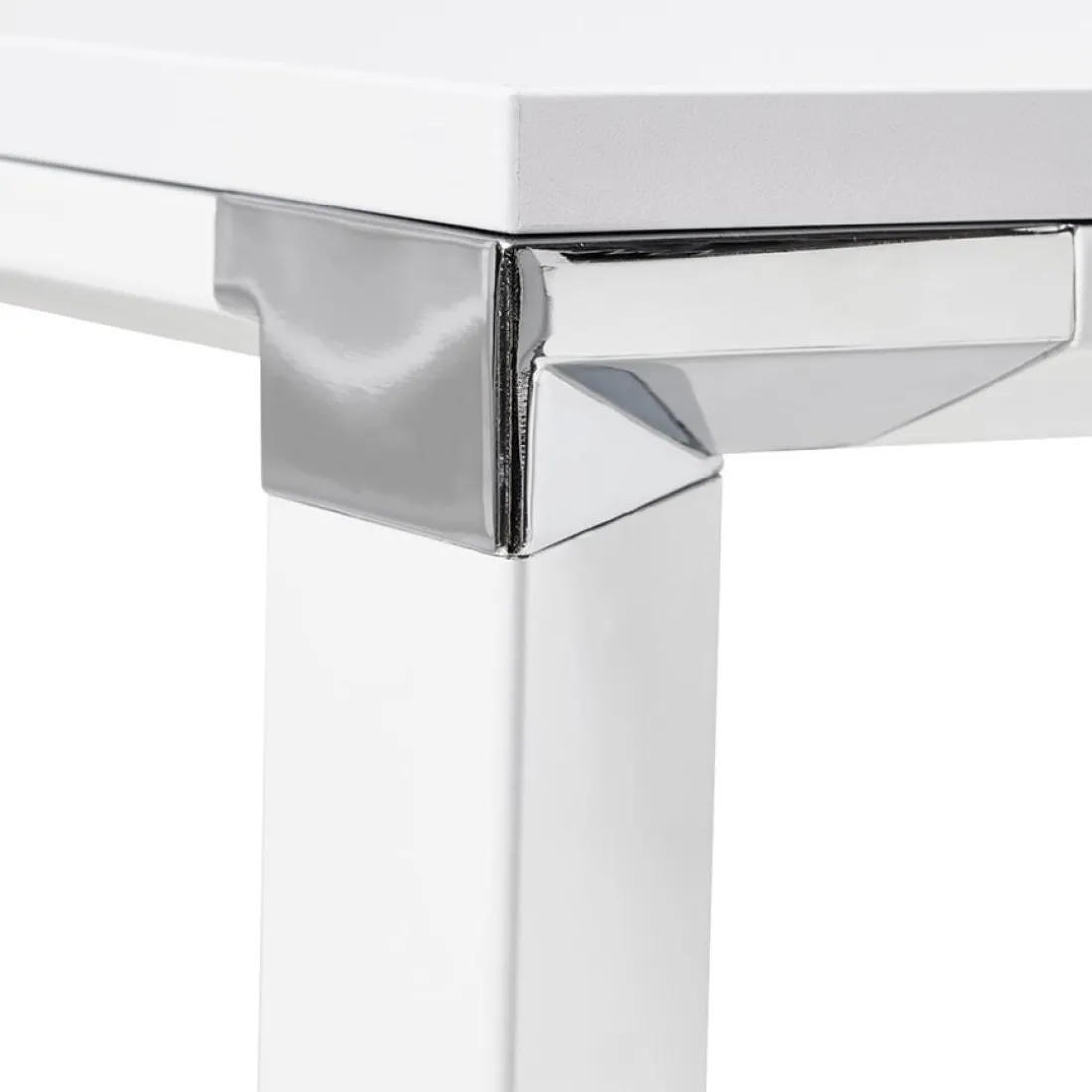 Grand bureau de direction en angle 'XLINE' en bois blanc