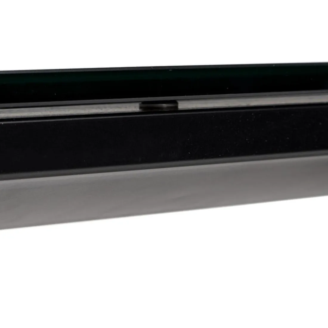 Grand bureau de direction droit 'XLINE' en verre noir