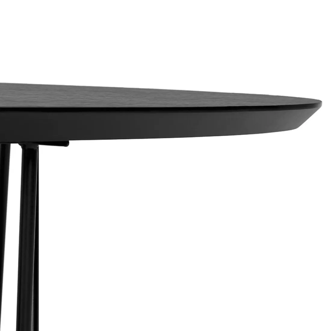 Grande table basse de salon 'ELYPSE' en bois et métal noir